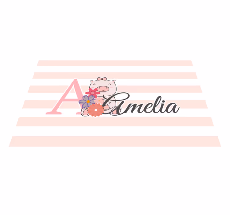 Set de table design enfant personnage cochon mignon - TenStickers