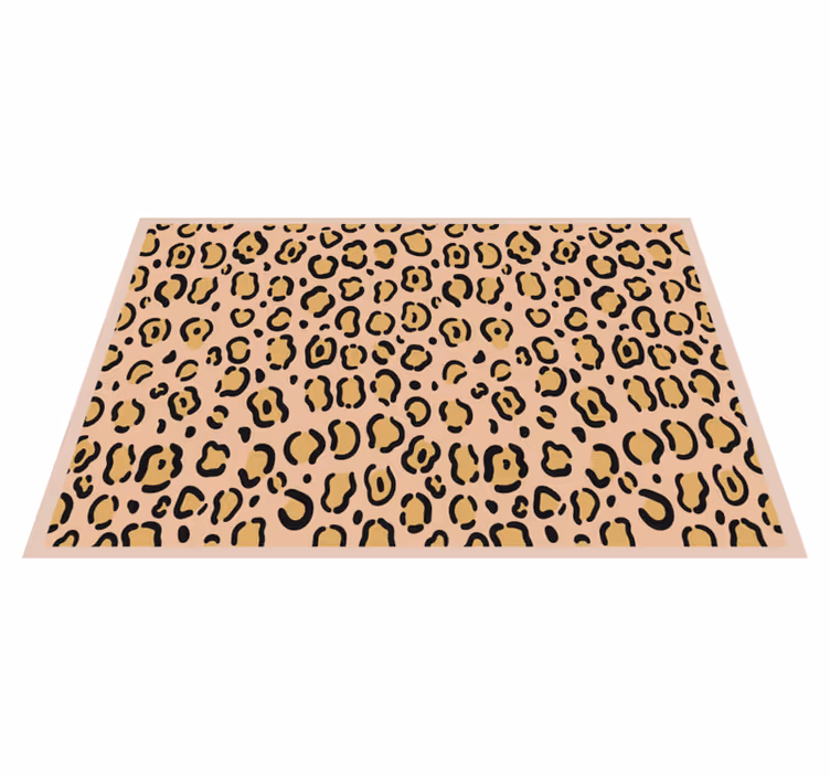 Set de table design bois imprimé peau de léopard - TenStickers