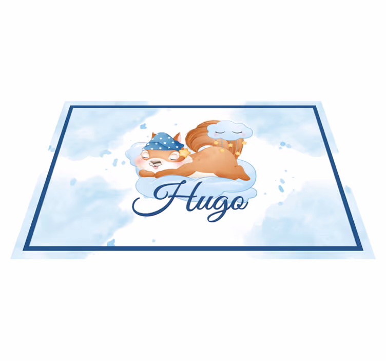 Set de table design enfant Écureuil sur nuage - TenStickers