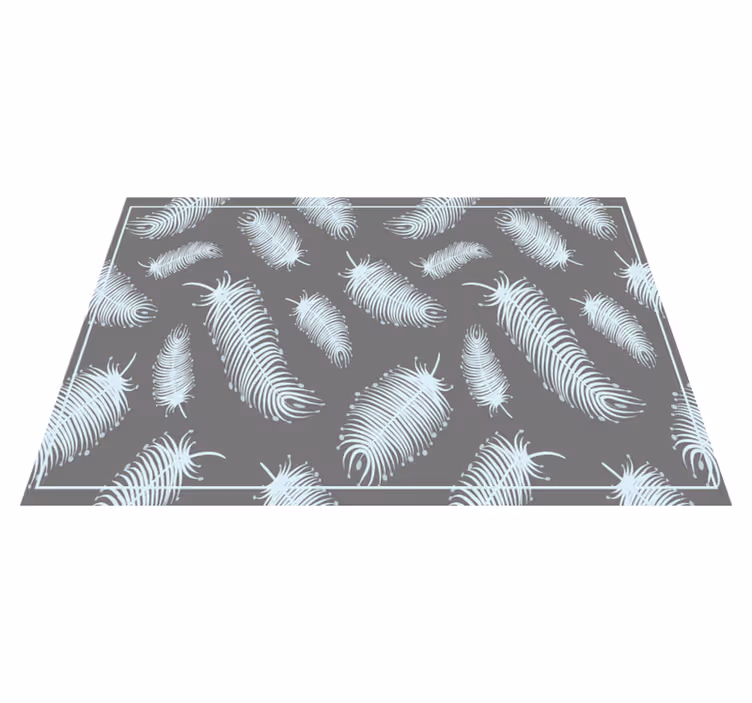 Set de table design bois motif plumes - TenStickers