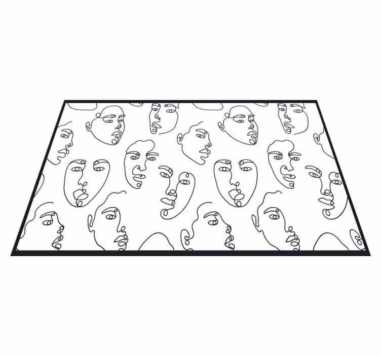 Set de table moderne ligne de visage abstraite - TenStickers