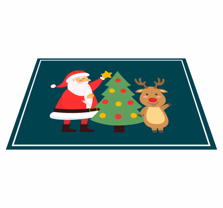 Set de table noel Joyeux père noël et renne - TenStickers