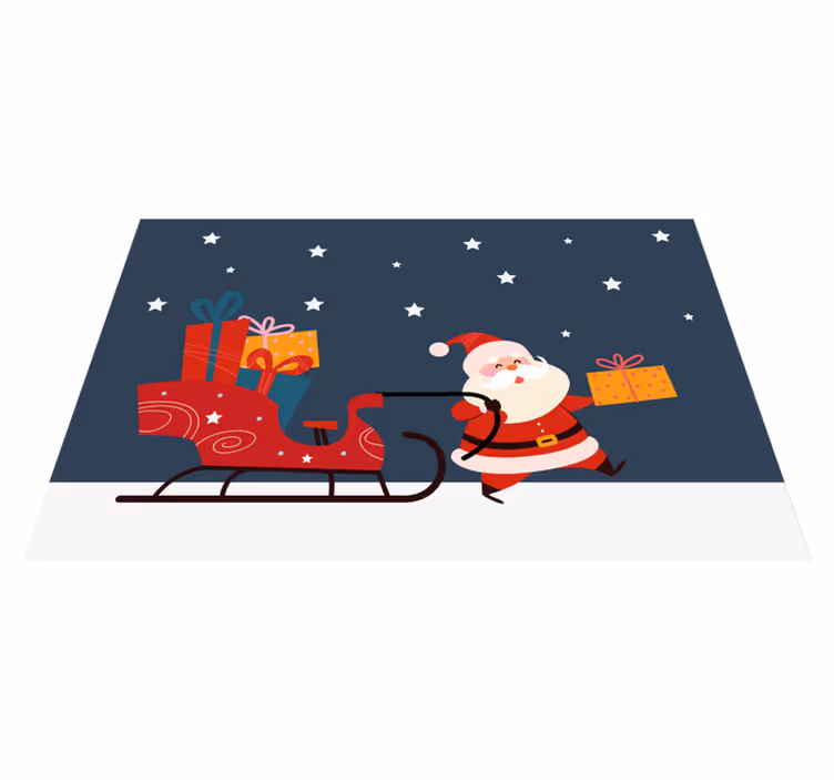 Set de table noël cadeaux du traîneau du père noël - TenStickers