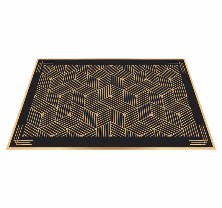 Set de table design bois motif géométrique doré - TenStickers