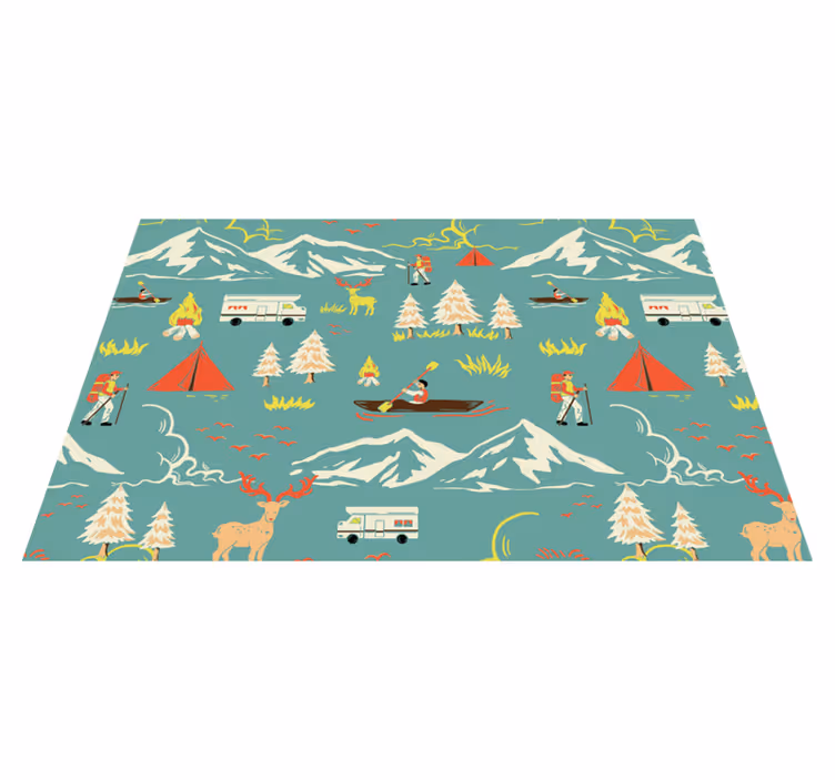Set de table design enfant scène d'aventure en plein air - TenStickers