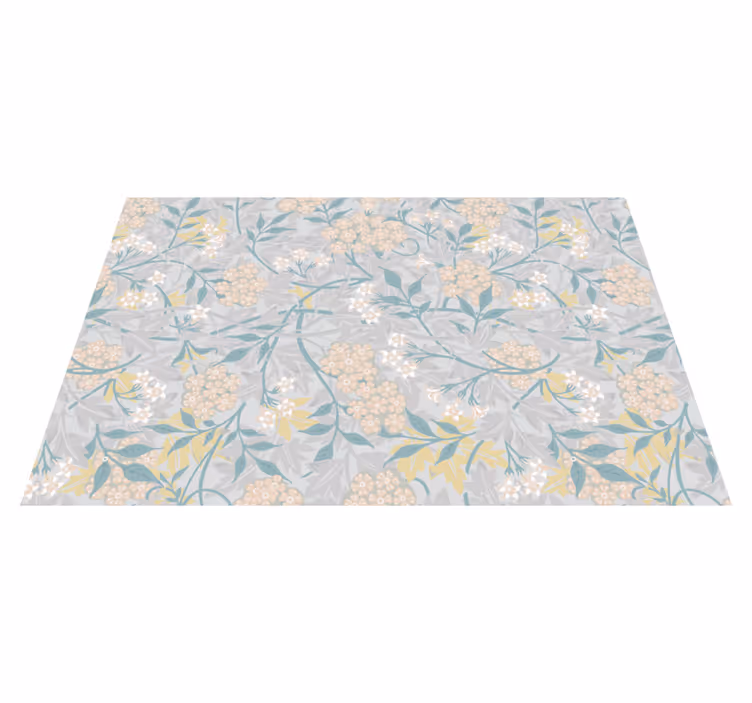 Set de table design bois texture florale inspirée - TenStickers