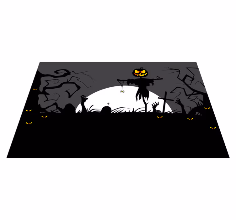 Set de table halloween épouvantable épouvantail citrouille - TenStickers