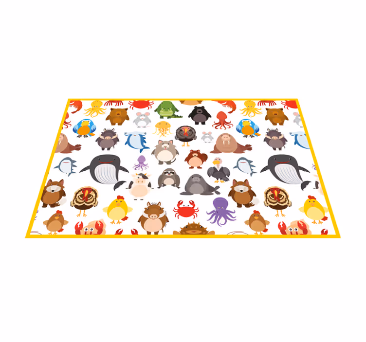 Set de table design enfant collection animaux colorés - TenStickers