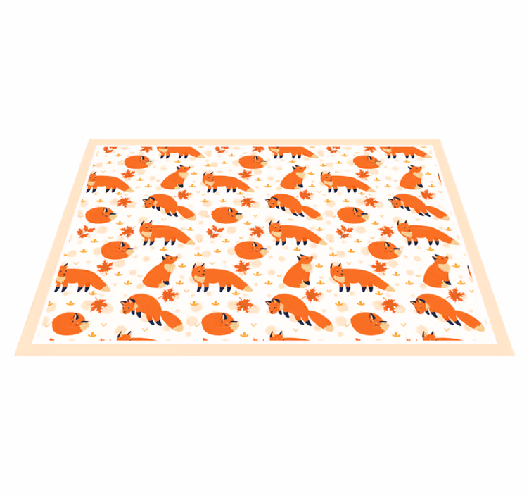 Set de table design enfant motifs de renard joyeux - TenStickers