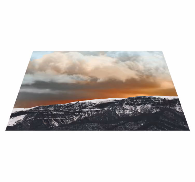 Set de table design bois horizon de coucher de soleil - TenStickers