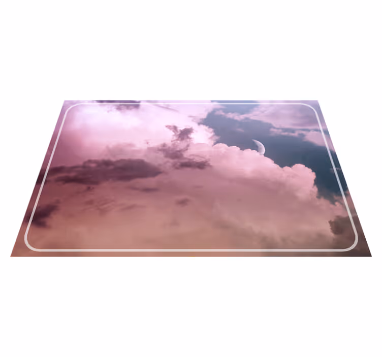 Set de table moderne ciel nuageux avec lune - TenStickers