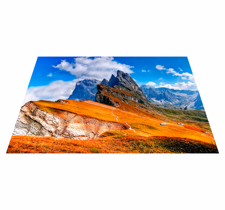 Set de table moderne vue panoramique montagneuse - TenStickers