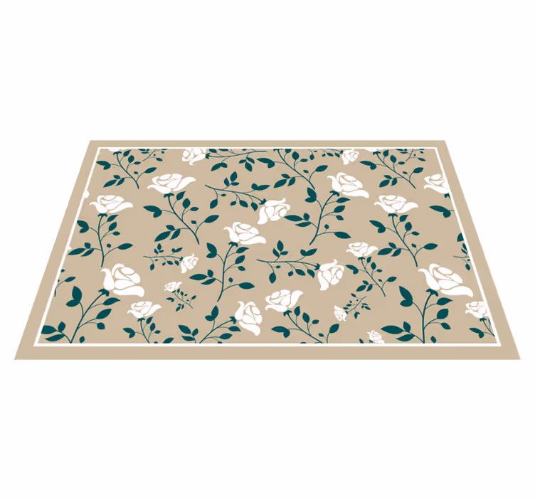 Set de table design bois motif feuillage floral - TenStickers