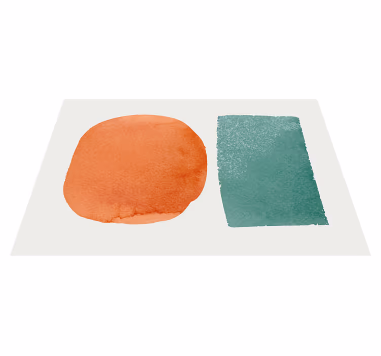 Set de table design bois taches de couleur abstraites - TenStickers