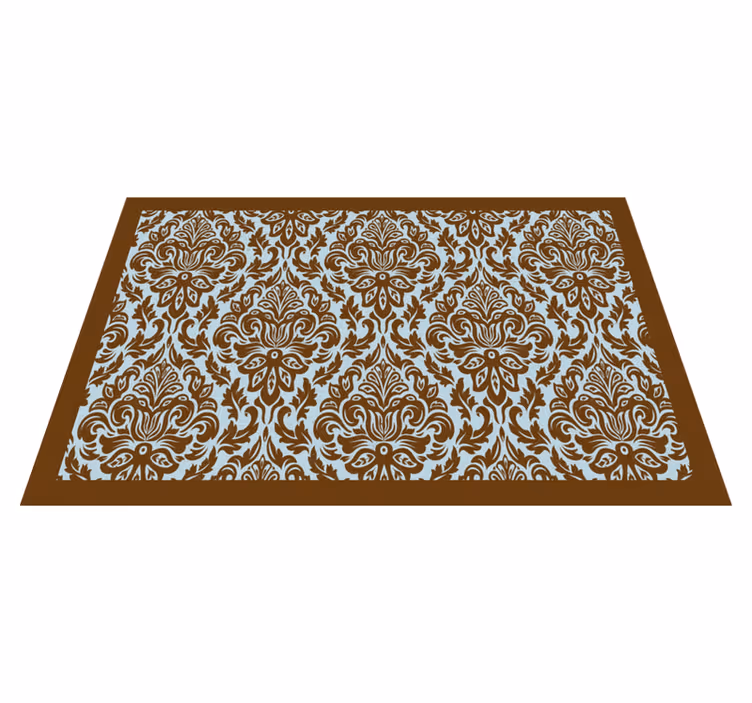 Set de table design bois Écusson de fleur complexe - TenStickers