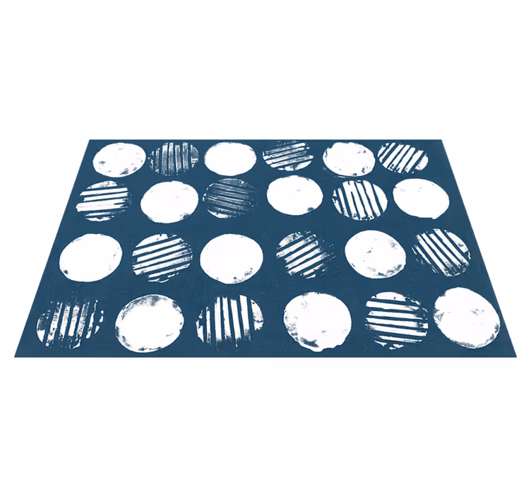 Set de table design bois motifs géométriques cercles - TenStickers