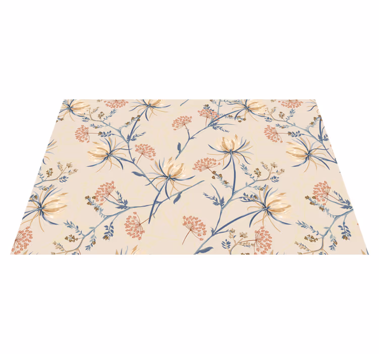 Set de table design bois motifs floraux - TenStickers