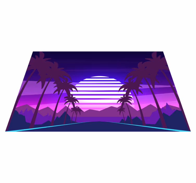 Set de table moderne paysage de coucher de soleil - TenStickers