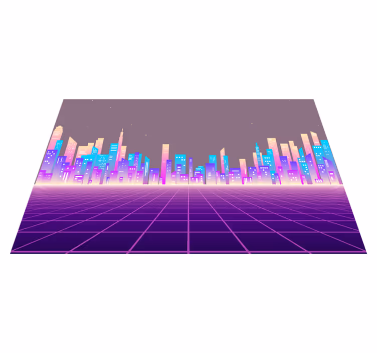 Set de table moderne scène de paysage urbain futuriste - TenStickers