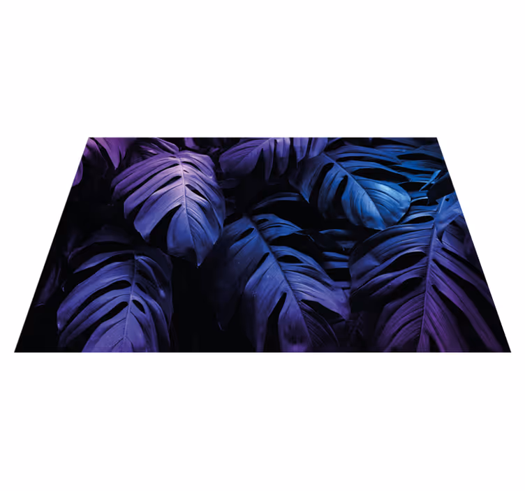 Set de table design bois motifs de feuilles vibrants - TenStickers