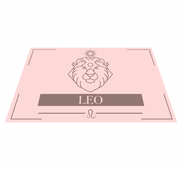 Set de table rose motif signe du zodiaque Lion - TenStickers
