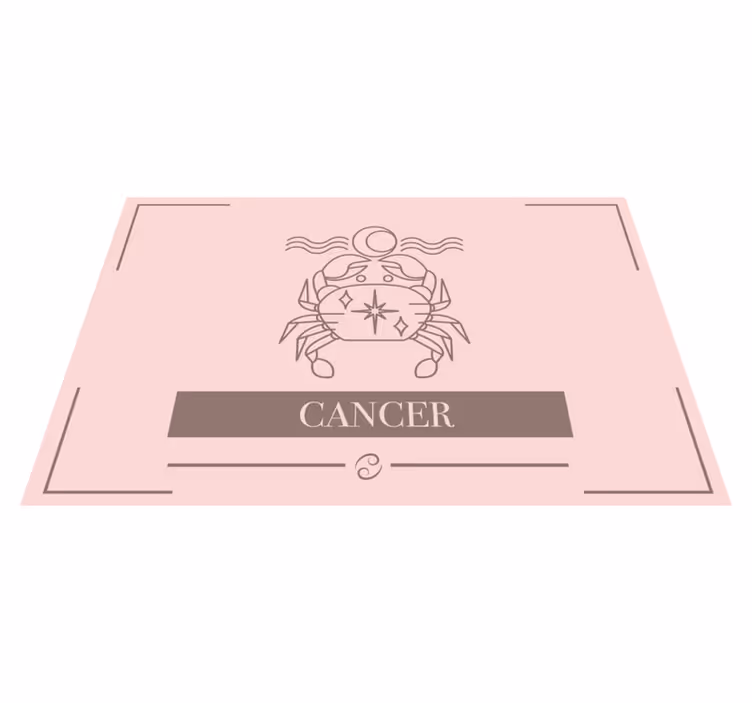Set de table rose signe du zodiaque Cancer - TenStickers