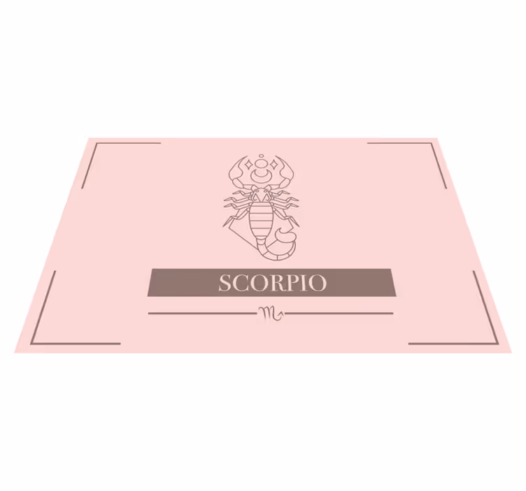 Set de table rose signe du zodiaque Scorpion - TenStickers