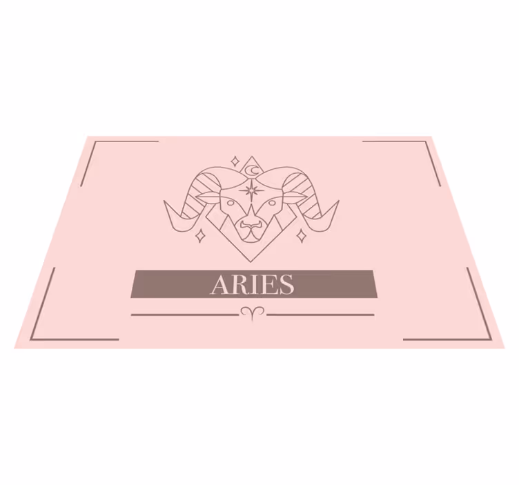 Set de table rose signe du zodiaque Bélier - TenStickers