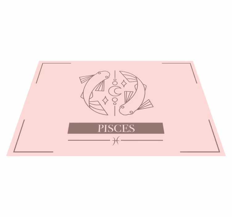 Set de table rose signe du zodiaque Poisson - TenStickers