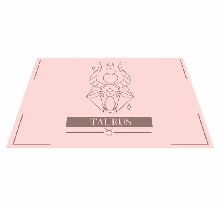 Set de table rose signe du zodiaque Taureau - TenStickers