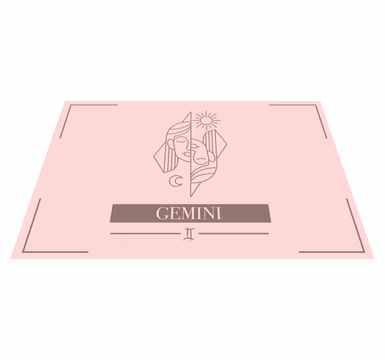 Set de table rose signe du zodiaque Gémeaux - TenStickers