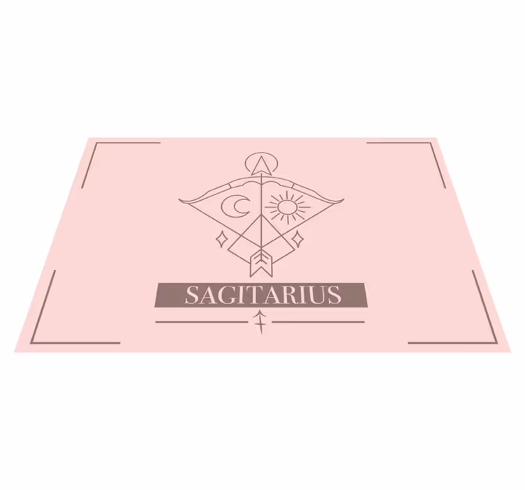 Set de table original rose signe du zodiaque Sagittaire - TenStickers
