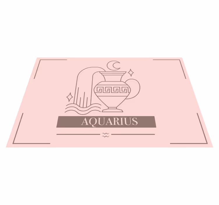 Set de table original rose signe du zodiaque Verseau - TenStickers