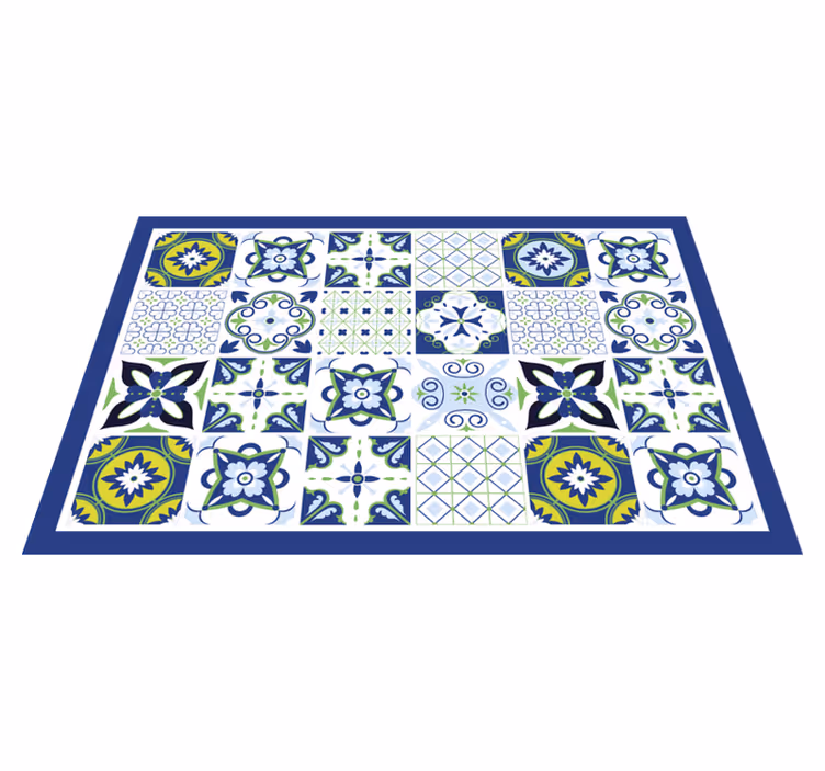 Set de table design bois compositions géométriques vives - TenStickers