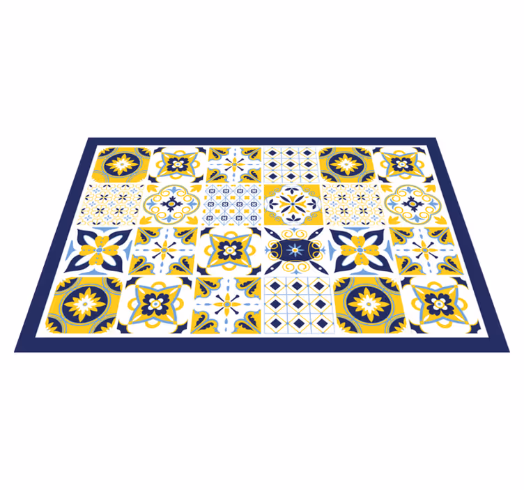 Set de table design bois motifs de carreaux colorés - TenStickers