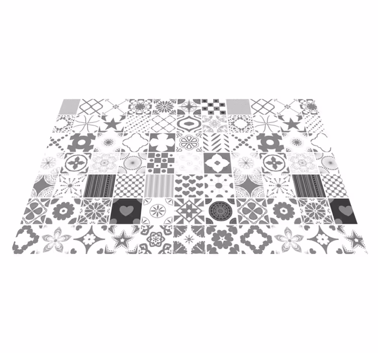 Set de table design bois texture monochrome à motifs - TenStickers