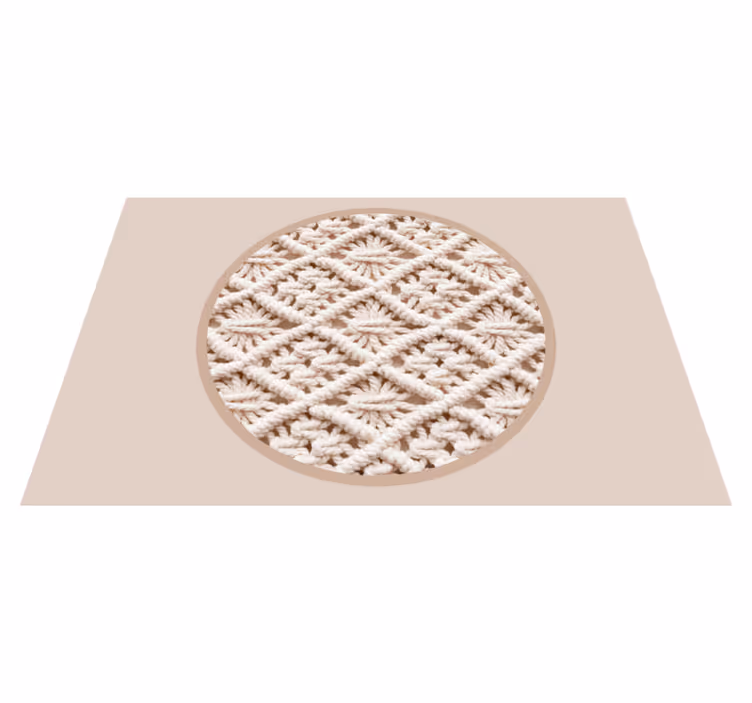 Set de table design bois motif crochet élégant - TenStickers