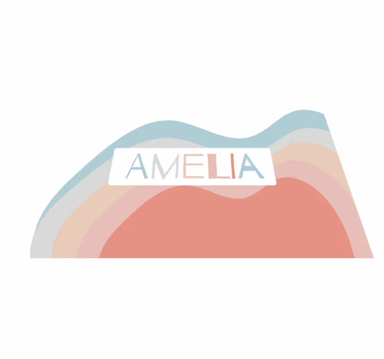 Set de table design nom personnalisation colorée - TenStickers