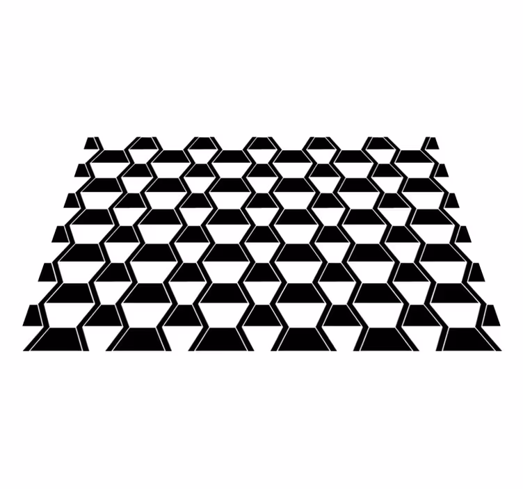 Set de table design bois motif hexagonal stylisé - TenStickers