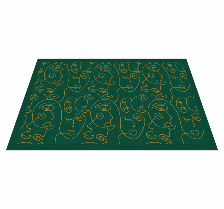 Set de table original motif de visages abstraits - TenStickers