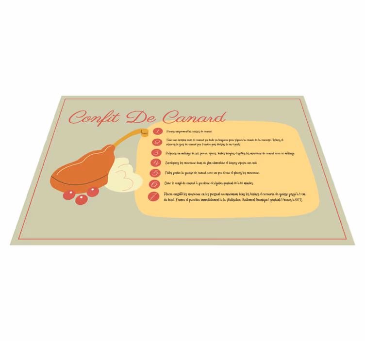 Set de table rectangulaire confit de canard - TenStickers