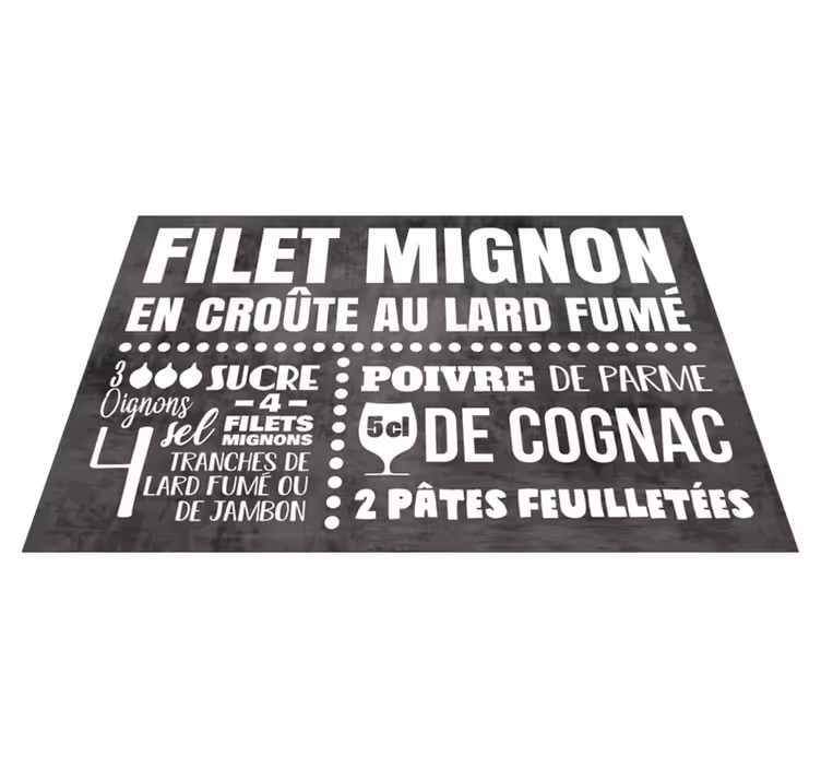 Set de table Filet mignon en croûte lard fumé - TenStickers