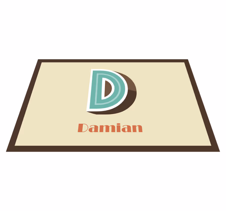 Set de table prénom et initiale personnalisés - TenStickers