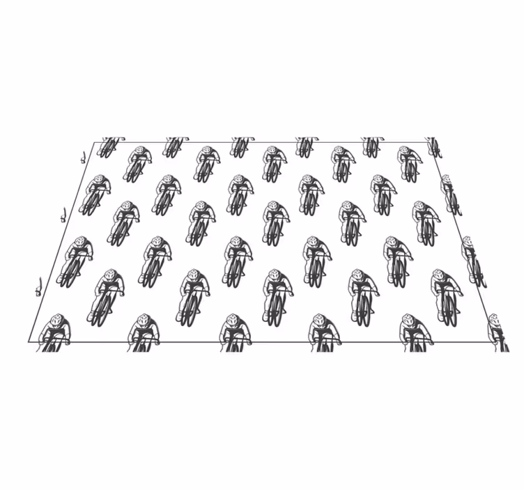 Set de table rectangulaire modèle de cyclistes - TenStickers