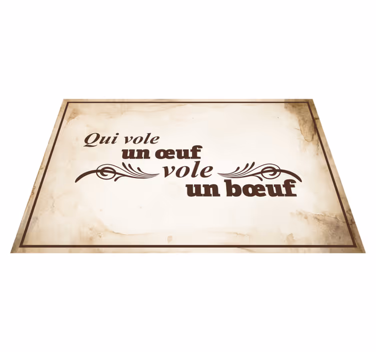 Set de table expression française vole un œuf - TenStickers