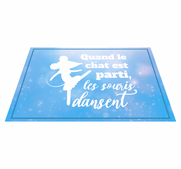Set de table expression quand le chat est parti - TenStickers