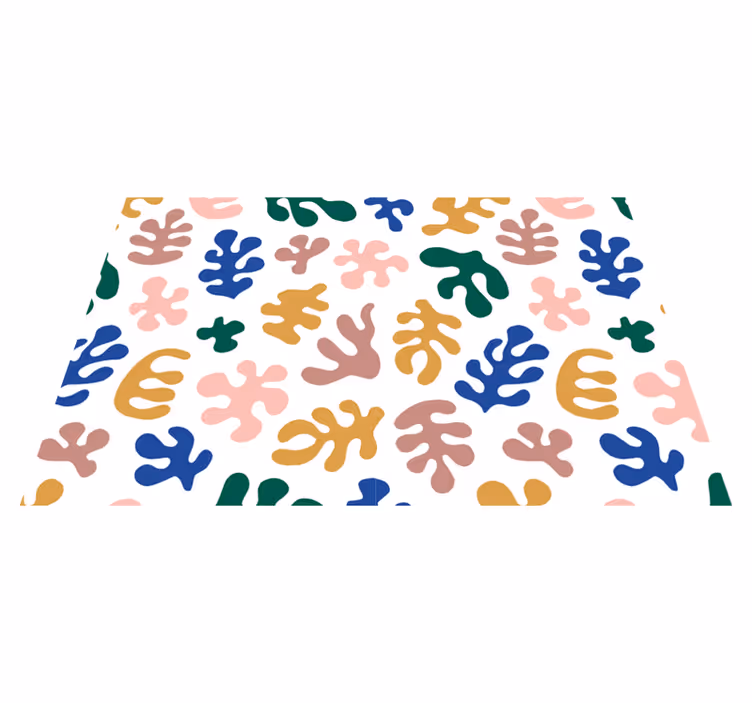 Set de table abstrait coloré de feuilles - TenStickers