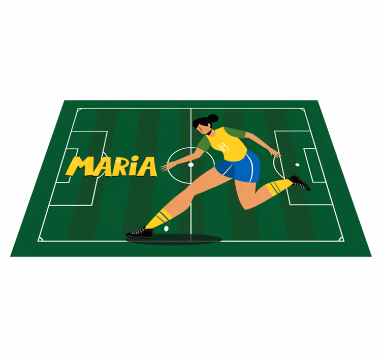 Set de table style football féminin et prénom - TenStickers