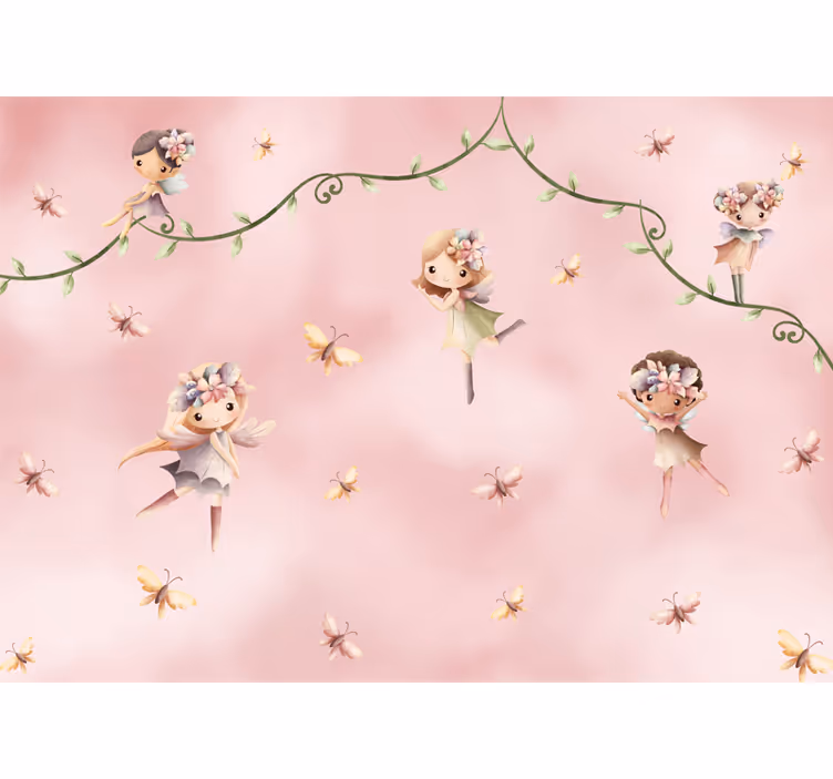 Tapisserie pour chambre bébé fées rêveuses - TenStickers