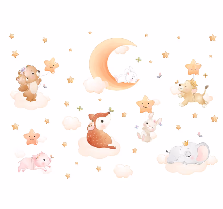 Tapisserie murale chambre bébé fais de beaux rêves - TenStickers